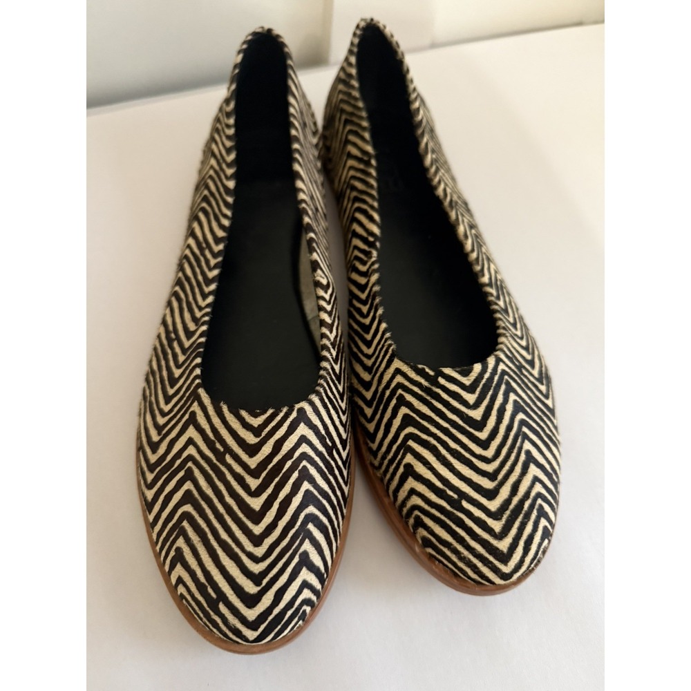 M4D3 anthropologie Matilda Tribal Genuine Calf Hair ballet Flat shoes 9M